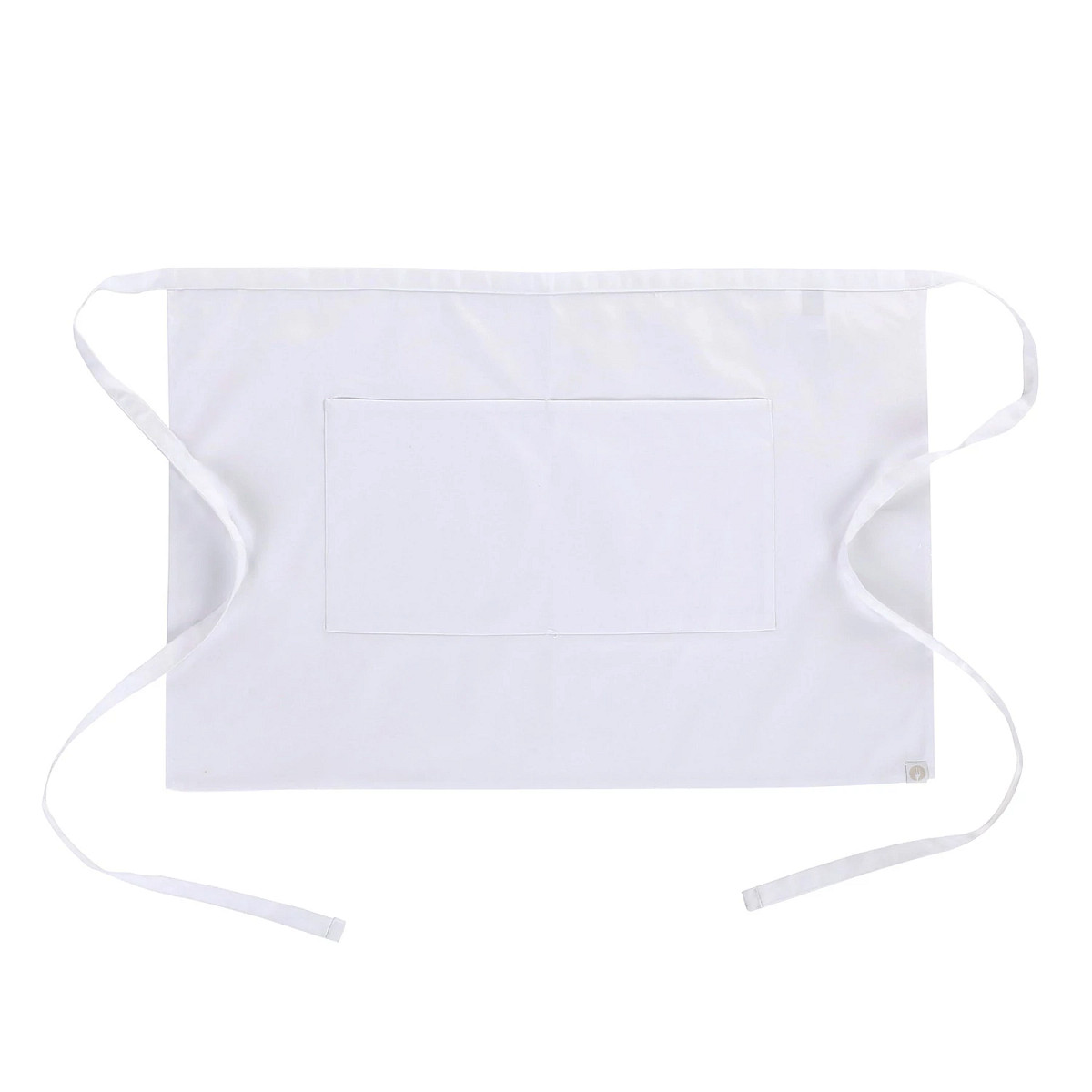 APRON/HLF BSTRO/PLY/CTN/WHT