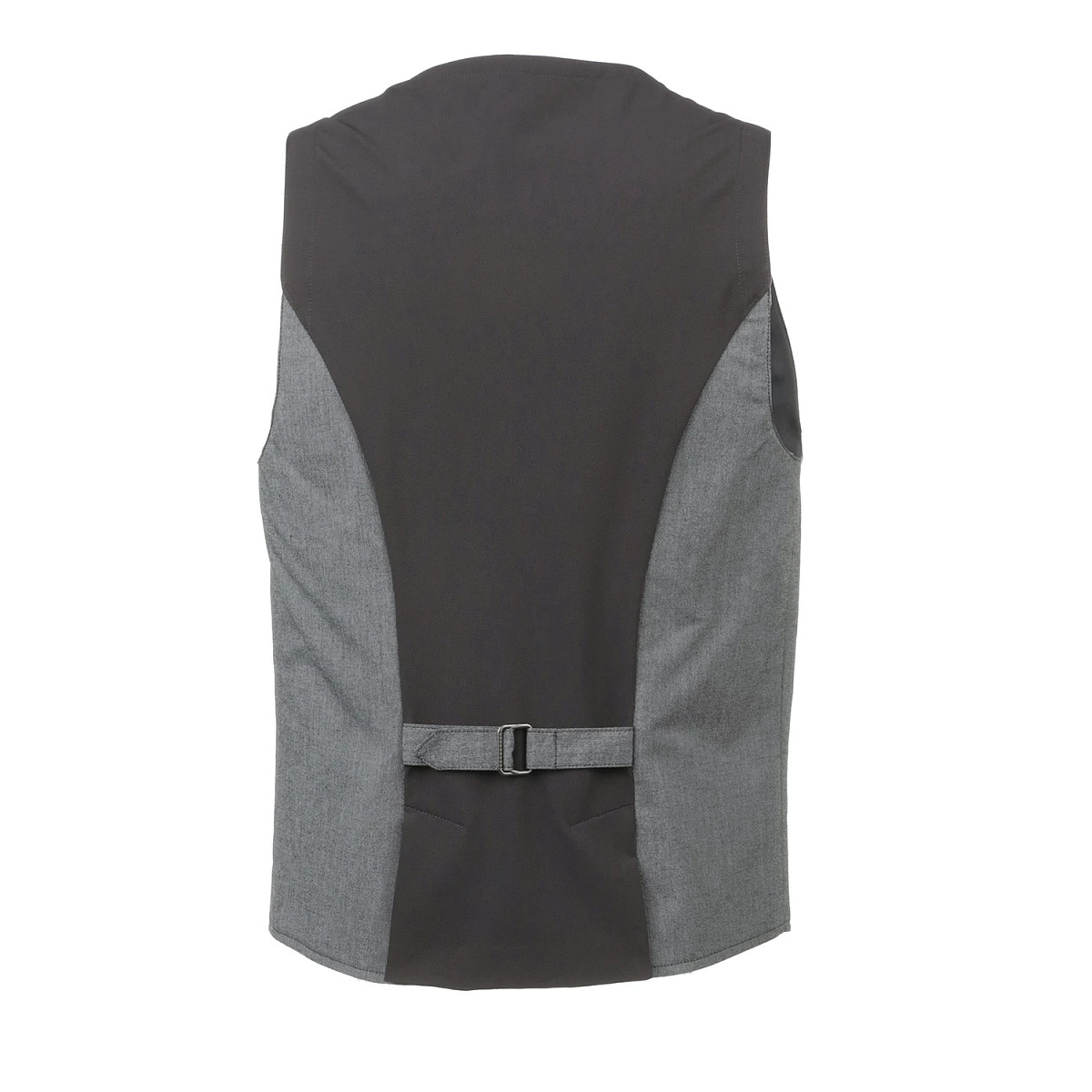 VEST/M/VNECK/BTN FRNT/LT GREY
