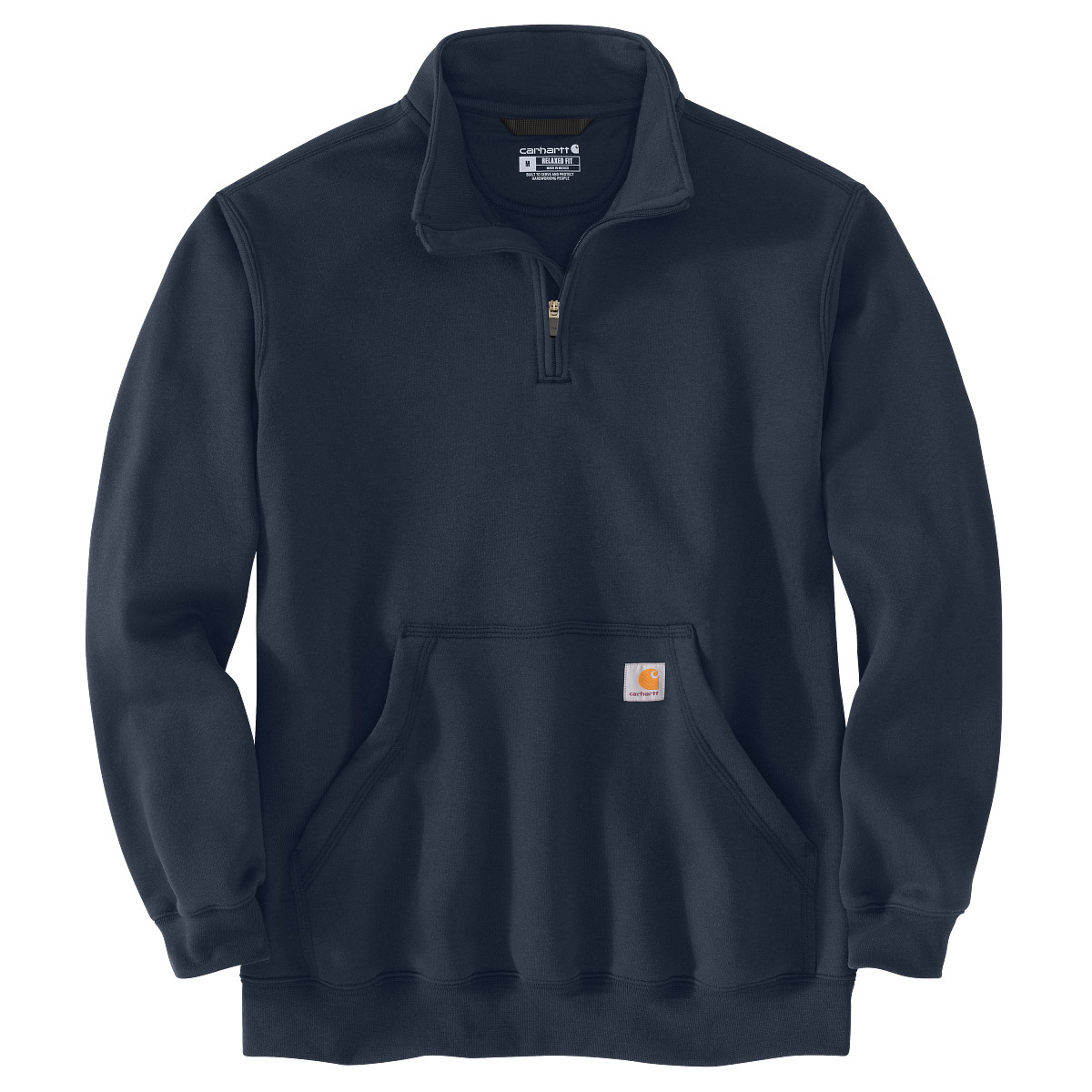 SWEATSHIRT/QTRZIP/NAVY/LS