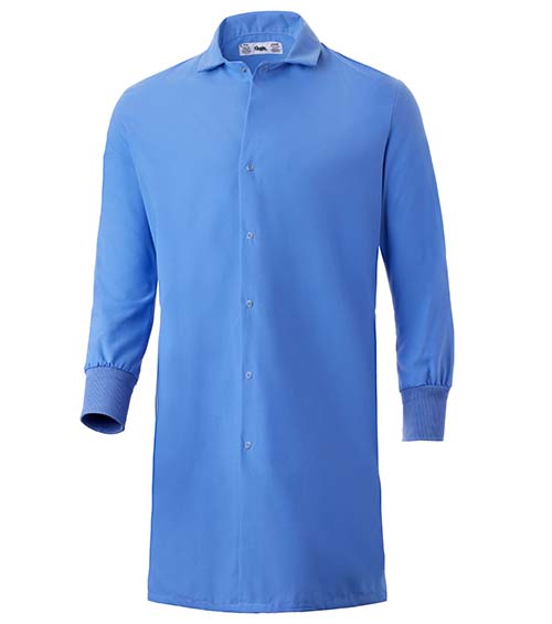 Cintas Pocketless Knit Cuff Smock Light Blue