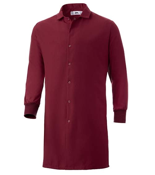 Cintas Pocketless Knit Cuff Smock Burgundy