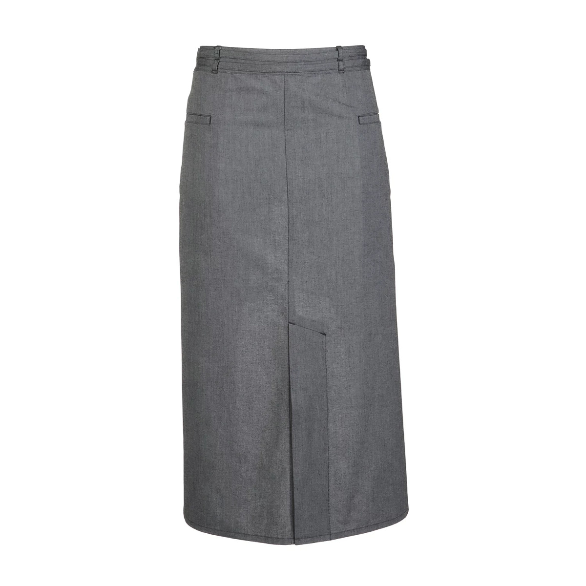 APRON/65/35/FRNTSLIT/LT GRAY