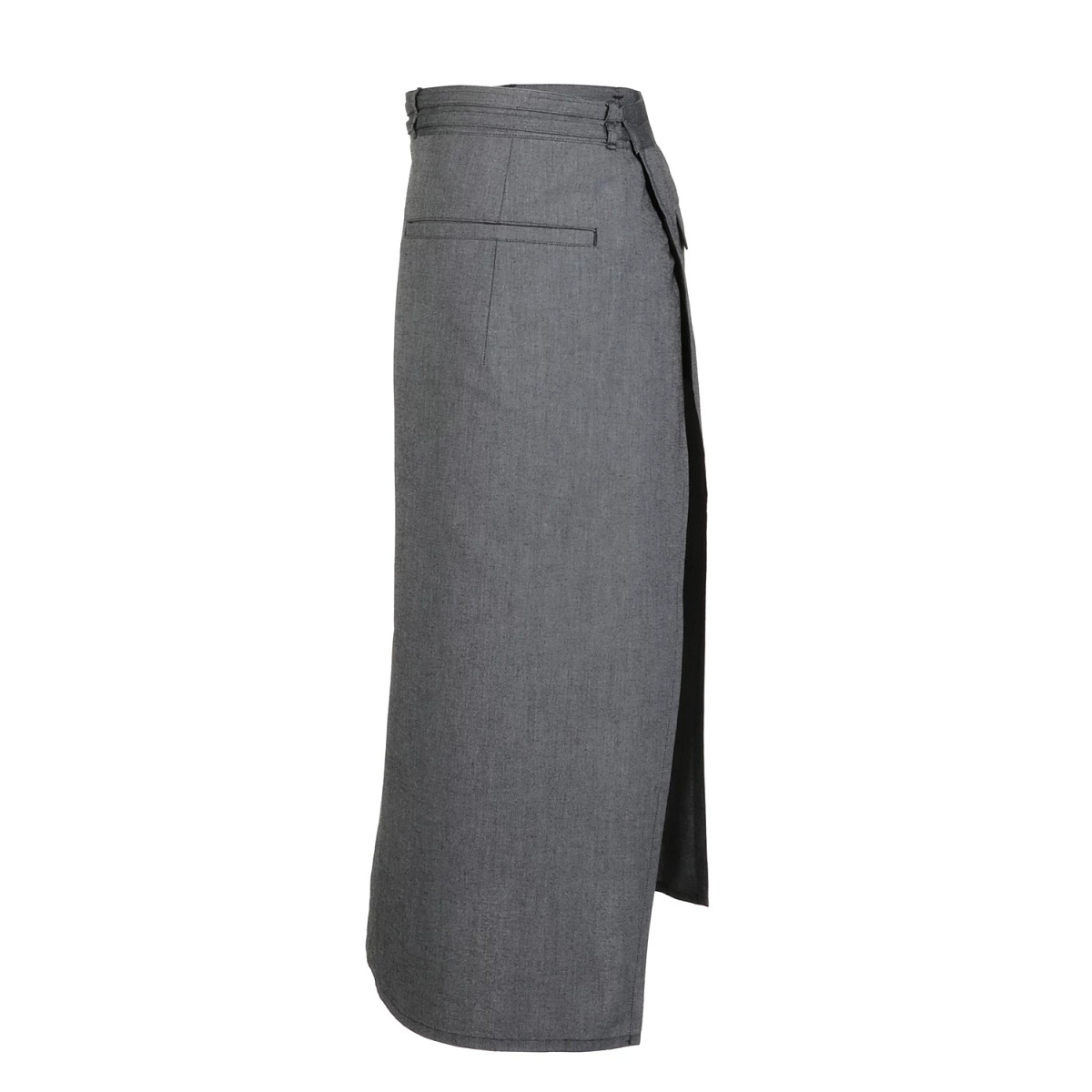 APRON/65/35/FRNTSLIT/LT GRAY