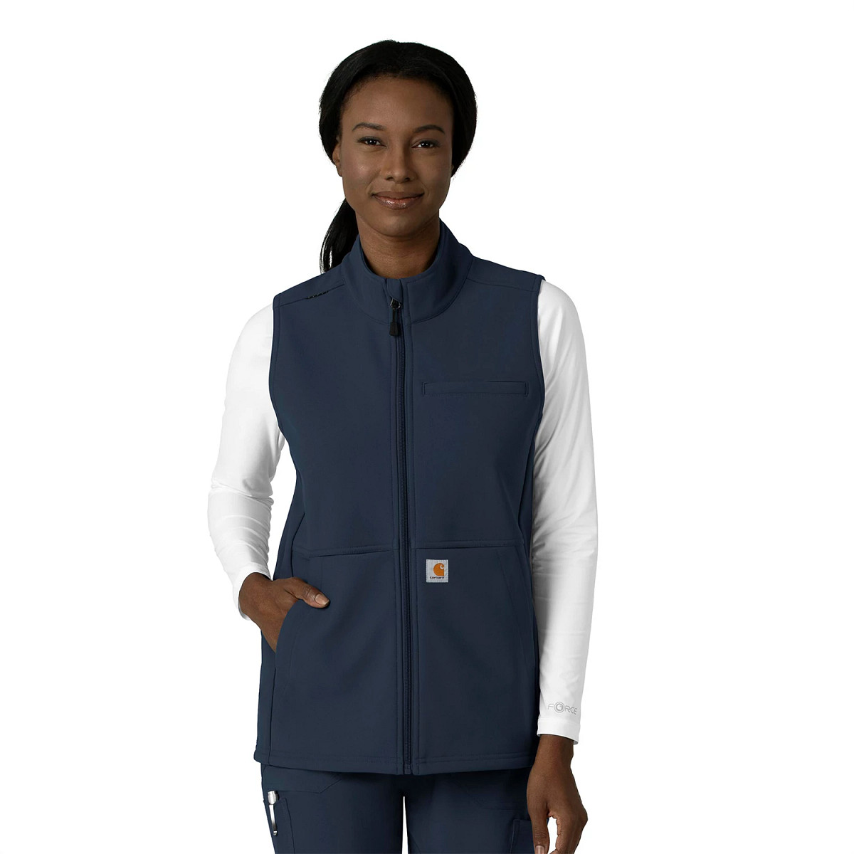 JCKT/F/FLEECE/POLY/FTZIP/NAVY