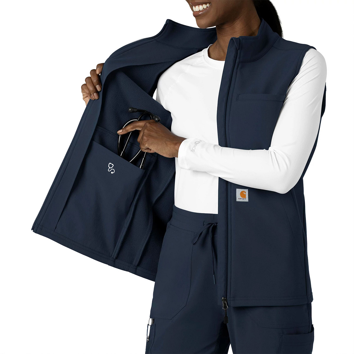 JCKT/F/FLEECE/POLY/FTZIP/NAVY