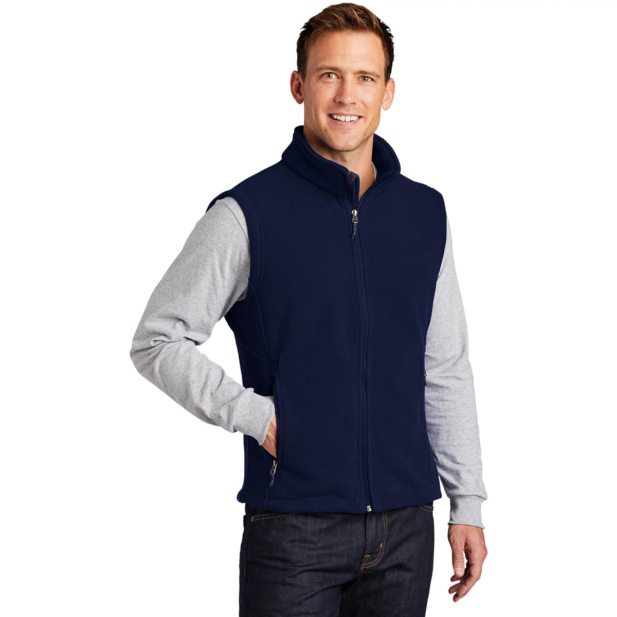 VEST/VALUE FLEECE/NAVY