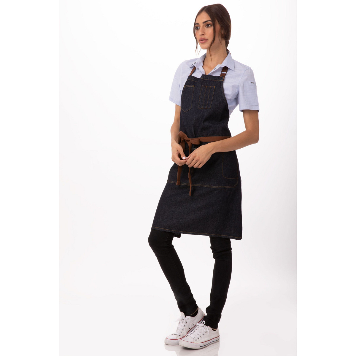 APRON/BIB/MEMPHIS/NAVYDENIM